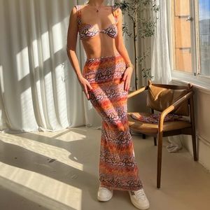 Tiger Tail Bikini/Coverup Set